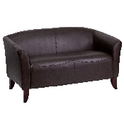 HERCULES Imperial Series Brown LeatherSoft Loveseat, 111-2-BN-GG