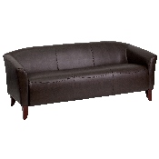 HERCULES Imperial Series Brown LeatherSoft Sofa, 111-3-BN-GG