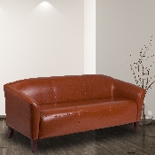 HERCULES Imperial Series Cognac LeatherSoft Sofa, 111-3-CG-GG