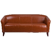 HERCULES Imperial Series Cognac LeatherSoft Sofa, 111-3-CG-GG