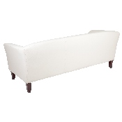 HERCULES Imperial Series Ivory LeatherSoft Sofa, 111-3-WH-GG
