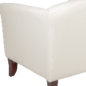 HERCULES Imperial Series Ivory LeatherSoft Sofa, 111-3-WH-GG