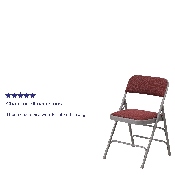 2 Pk. HERCULES Series Curved Triple Braced & Double Hinged Burgundy Patterned Fabric Metal Folding Chair, 2-AW-MC309AF-BG-GG