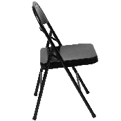 2 Pk. HERCULES Series Double Braced Black Metal Folding Chair, 2-BD-F002-BK-GG