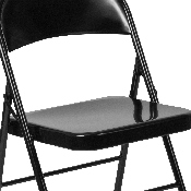 2 Pk. HERCULES Series Double Braced Black Metal Folding Chair, 2-BD-F002-BK-GG