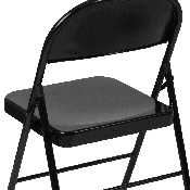 2 Pk. HERCULES Series Double Braced Black Metal Folding Chair, 2-BD-F002-BK-GG