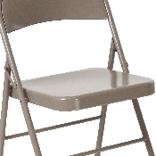 2 Pk. HERCULES Series Double Braced Gray Metal Folding Chair, 2-BD-F002-GY-GG