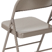 2 Pk. HERCULES Series Double Braced Gray Metal Folding Chair, 2-BD-F002-GY-GG