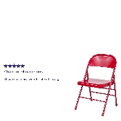 2 Pk. HERCULES Series Double Braced Red Metal Folding Chair, 2-BD-F002-RED-GG