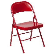 2 Pk. HERCULES Series Double Braced Red Metal Folding Chair, 2-BD-F002-RED-GG
