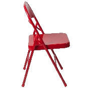 2 Pk. HERCULES Series Double Braced Red Metal Folding Chair, 2-BD-F002-RED-GG