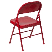 2 Pk. HERCULES Series Double Braced Red Metal Folding Chair, 2-BD-F002-RED-GG