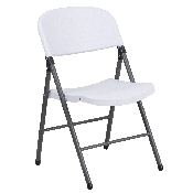 2 Pk. HERCULES Series 330 lb. Capacity Granite White Plastic Folding Chair with Charcoal Frame, 2-DAD-YCD-50-WH-GG