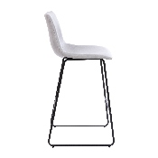 30 inch LeatherSoft Bar Height Barstools in Light Gray, Set of 2, 2-ET-ER18345-30-LG-GG