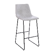 30 inch LeatherSoft Bar Height Barstools in Light Gray, Set of 2, 2-ET-ER18345-30-LG-GG