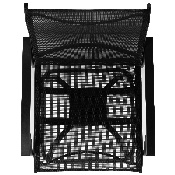 Patio Bar Height Stools Set of 2, All-Weather Textilene Swivel Patio Stools and Deck Chairs with High Back & Armrests in Black, 2-ET-SWVLPTO-30-BK-GG