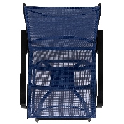 Patio Bar Height Stools Set of 2, All-Weather Textilene Swivel Patio Stools and Deck Chairs with High Back & Armrests in Navy, 2-ET-SWVLPTO-30-NV-GG