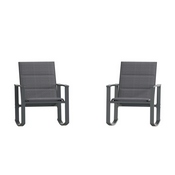 Brazos Set of 2 Black Outdoor Rocking Chairs with Flex Comfort Material and Black Steel Frames, 2-FV-FSC-2315N-BLK-GG