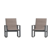 Brazos Set of 2 Brown Outdoor Rocking Chairs with Flex Comfort Material and Black Steel Frames, 2-FV-FSC-2315N-BRN-GG