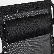 Adjustable Folding Mesh Zero Gravity Reclining Lounge Chair with Pillow and Cup Holder Tray in Black, Set of 2, 2-GM-103122SS-BK-GG