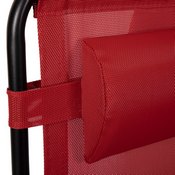Celestial Adjustable Folding Mesh Zero Gravity Reclining Lounge Chair with Pillow and Cup Holder Tray in Red, 2-GM-103122SS-RD-GG