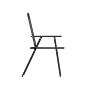 Set of 2 Mystic Folding Patio Sling Chairs, Outdoor Textilene Lawn Chairs with Armrests in Brown, 2-GM-SC098-BR-GG