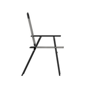 Set of 2 Mystic Folding Patio Sling Chairs, Outdoor Textilene Lawn Chairs with Armrests in Gray, 2-GM-SC098-GY-GG