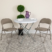 2 Pk. HERCULES Series Double Braced Gray Vinyl Folding Chair, 2-HA-F003D-GY-GG
