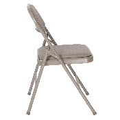 2 Pk. HERCULES Series Double Braced Gray Vinyl Folding Chair, 2-HA-F003D-GY-GG