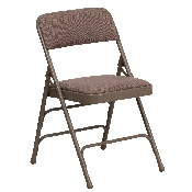 2 Pk. HERCULES Series Curved Triple Braced & Double Hinged Beige Fabric Metal Folding Chair, 2-HA-MC309AF-BGE-GG