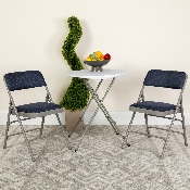 2 Pk. HERCULES Series Curved Triple Braced & Double Hinged Navy Fabric Metal Folding Chair, 2-HA-MC309AF-NVY-GG