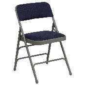 2 Pk. HERCULES Series Curved Triple Braced & Double Hinged Navy Fabric Metal Folding Chair, 2-HA-MC309AF-NVY-GG