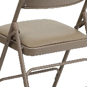 2 Pk. HERCULES Series Curved Triple Braced & Double Hinged Beige Vinyl Metal Folding Chair, 2-HA-MC309AV-BGE-GG