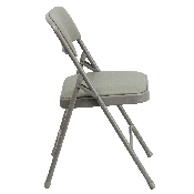 2 Pk. HERCULES Series Curved Triple Braced & Double Hinged Gray Vinyl Metal Folding Chair, 2-HA-MC309AV-GY-GG