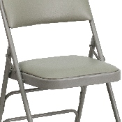 2 Pk. HERCULES Series Curved Triple Braced & Double Hinged Gray Vinyl Metal Folding Chair, 2-HA-MC309AV-GY-GG