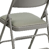 2 Pk. HERCULES Series Curved Triple Braced & Double Hinged Gray Vinyl Metal Folding Chair, 2-HA-MC309AV-GY-GG