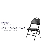 2 Pk. HERCULES Series Ultra-Premium Triple Braced Black Vinyl Metal Folding Chair with Easy-Carry Handle, 2-HA-MC705AV-3-BK-GG