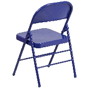 2 Pk. HERCULES COLORBURST Series Cobalt Blue Triple Braced & Double Hinged Metal Folding Chair, 2-HF3-BLUE-GG