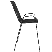 2 Pack Brazos Series Black Outdoor Barstool with Flex Comfort Material and Metal Frame, 2-JJ-092H-GG