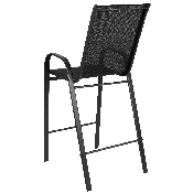 2 Pack Brazos Series Black Outdoor Barstool with Flex Comfort Material and Metal Frame, 2-JJ-092H-GG