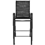 2 Pack Brazos Series Black Outdoor Barstool with Flex Comfort Material and Metal Frame, 2-JJ-092H-GG