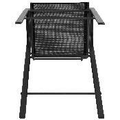 2 Pack Brazos Series Black Outdoor Barstool with Flex Comfort Material and Metal Frame, 2-JJ-092H-GG