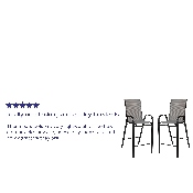 2 Pack Brazos Series Gray Stackable Outdoor Barstools with Flex Comfort Material and Metal Frame, 2-JJ-092H-GR-GG