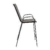 2 Pack Brazos Series Gray Stackable Outdoor Barstools with Flex Comfort Material and Metal Frame, 2-JJ-092H-GR-GG