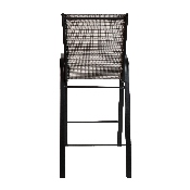 2 Pack Brazos Series Gray Stackable Outdoor Barstools with Flex Comfort Material and Metal Frame, 2-JJ-092H-GR-GG