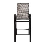 2 Pack Brazos Series Gray Stackable Outdoor Barstools with Flex Comfort Material and Metal Frame, 2-JJ-092H-GR-GG