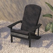 Charlestown Set of 2 All-Weather Poly Resin Wood Adirondack Chairs in Slate Gray with Gray Cushions for Deck, Porch, and Patio, 2-JJ-C14501-CSNGY-SLT-GG