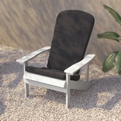 Charlestown Set of 2 All-Weather Poly Resin Wood Adirondack Chairs in White with Gray Cushions for Deck, Porch, and Patio, 2-JJ-C14501-CSNGY-WH-GG