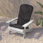 Charlestown Set of 2 All-Weather Poly Resin Indoor/Outdoor Folding Adirondack Chairs in White with Gray Cushions for Deck, Porch, and Patio, 2-JJ-C14505-CSNGY-WH-GG