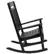 Set of 2 Winston All-Weather Rocking Chair in Black Faux Wood, 2-JJ-C14703-BK-GG